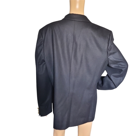 Vintage 50s Pendleton Classic 2 Button Black Wool Blazer Jacket 14 - Picture 5 of 11